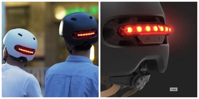 Aparatos para bicicletas: casco con luz de Xiaomi