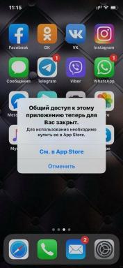 Error de aplicación compartida cerrada en iPhone