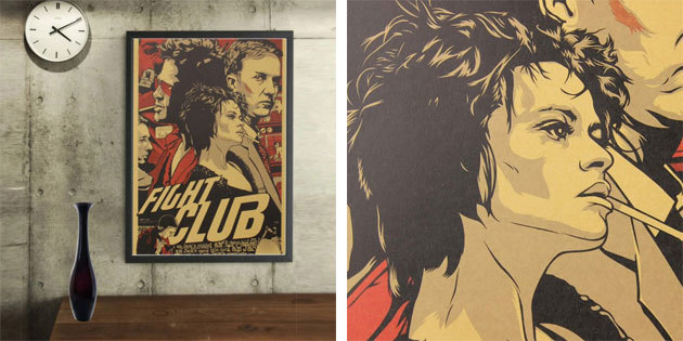 Cartel con los personajes de "Fight Club"