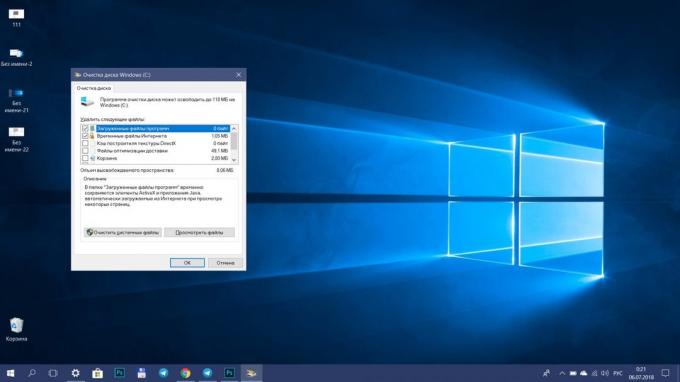 Cómo acelerar Windows 10. limpiar el disco
