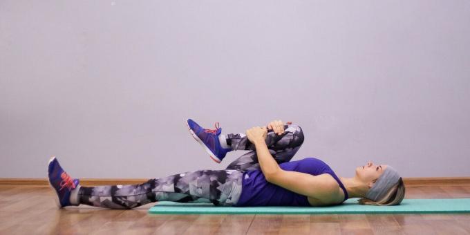 Ejercicios simples de yoga: postura de la rodilla