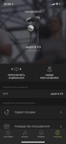 X3 Jaybird: mobile application