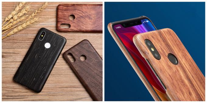Caso de madera para el smartphone