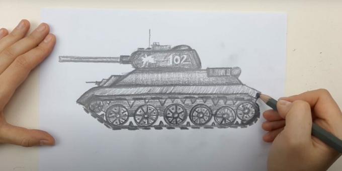 Dibujar un tanque con un simple lápiz
