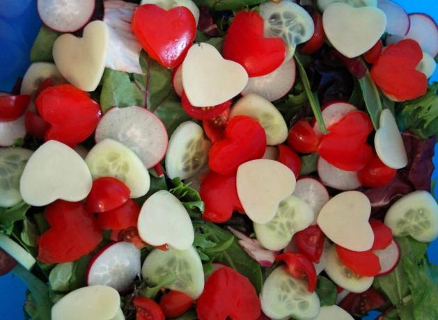 Regalos para el día de San Valentín: ensalada de verduras