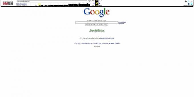 Archivo web: una copia del sitio de Google