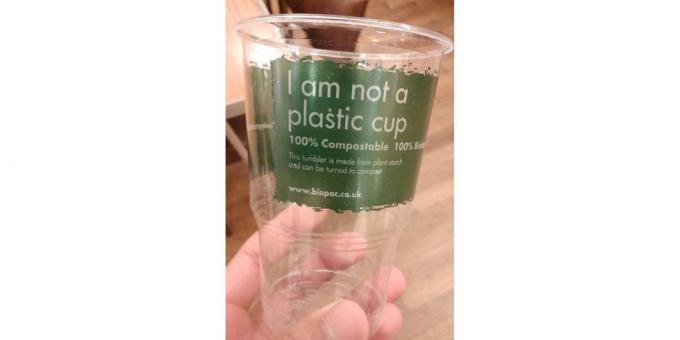 vidrio de un almidón biodegradable