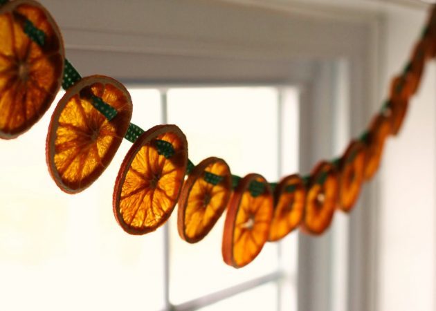 decoración del árbol de Navidad: naranjas secas