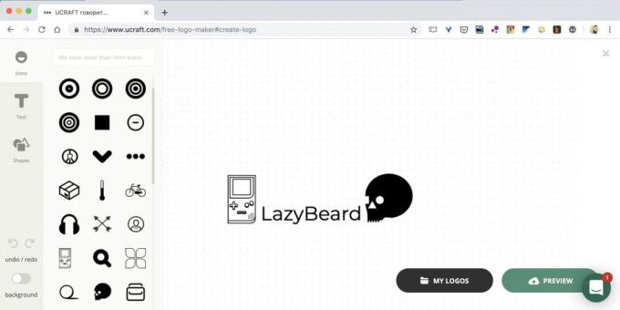 Cómo crear un logotipo en línea en el sitio web Ucraft