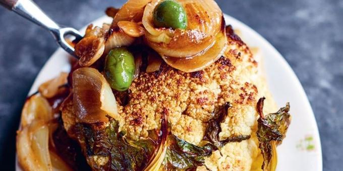 Verduras al horno: Coliflor con vino y anchoas de Jamie Oliver