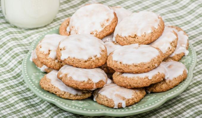 Galletas de avena glaseadas