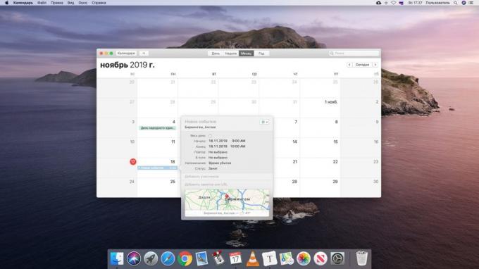 10 fichas útiles incrustados "Calendario» MacOS