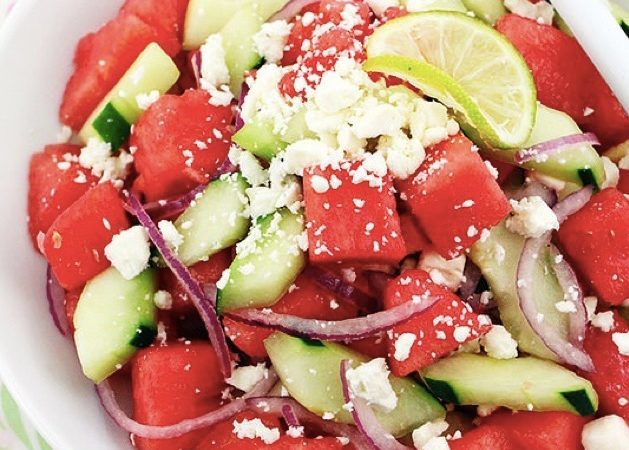 ensalada con la sandía: una receta