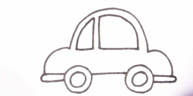 Cómo dibujar un coche: dibuja una pequeña ventana