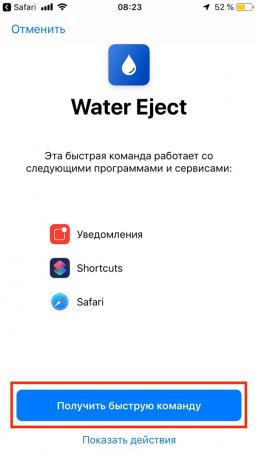 Si el agua se mete en el iPhone: el botón "Obtener el símbolo del sistema"