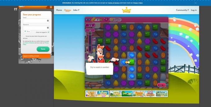 Juegos de rompecabezas en línea: Candy Crush Saga