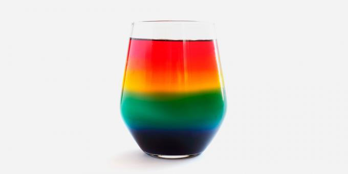 Experimentos químicos para niños: un arco iris en un vaso
