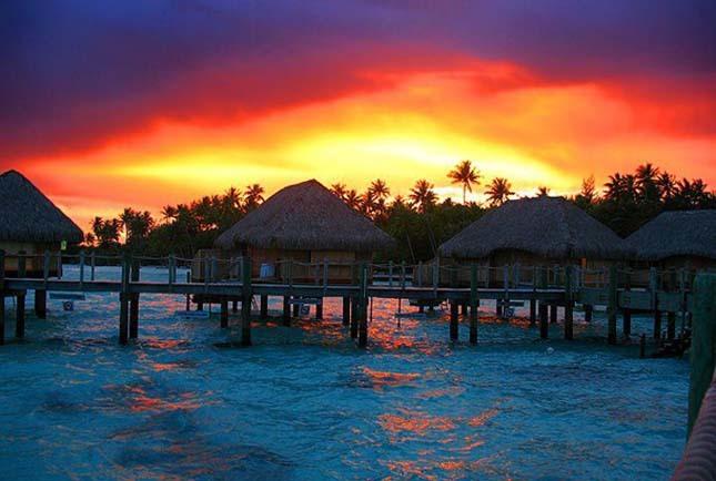 Puesta de sol en Bora Bora