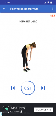 Aplicación "El ejercicio para estirar": ejercicios de estiramiento para todo el cuerpo