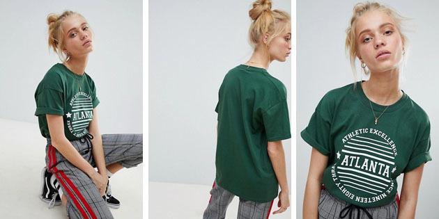 de las mujeres de moda las camisetas de las tiendas europeas: la camiseta de la margarita Green Street