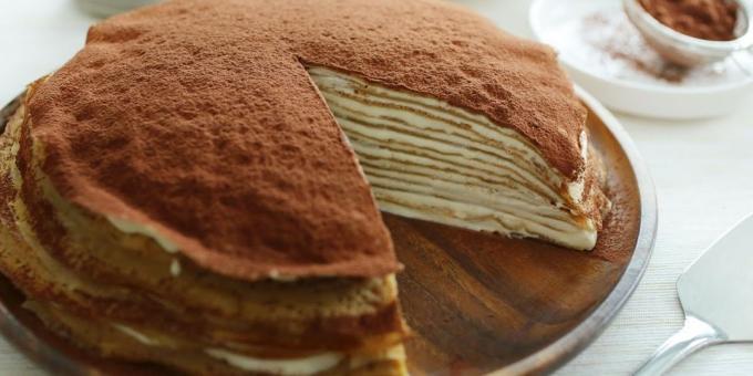 Receta: pastel Pancake "Tiramisu"
