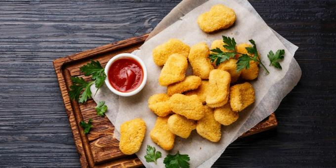 Nuggets de pollo con queso