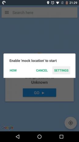 Cómo cambiar la ubicación, pulse GO para la aplicación, y luego Ajustes