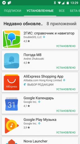 Google Play: actualización