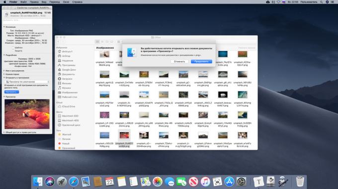 Selección del defecto en las aplicaciones de Mac