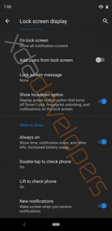 Android Q: pantalla de bloqueo