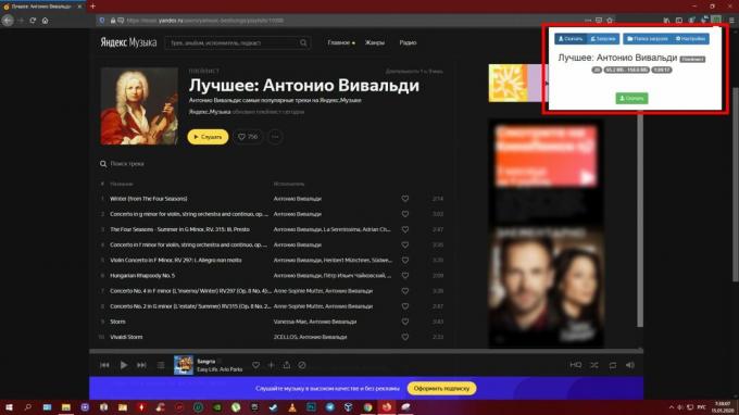 Descarga música de Yandex. Música ": Yandex Music Fisher