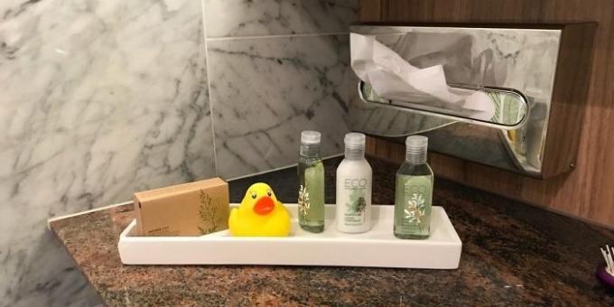 hoteles de servicio: Pato en el baño