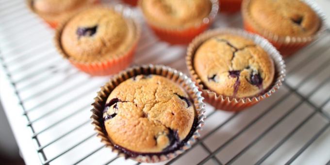 muffins de arándanos: receta