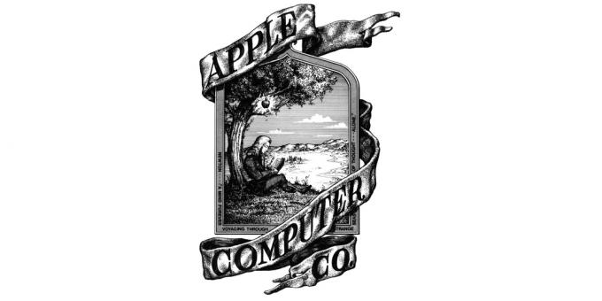 Logotipo de Apple: Newton bajo un manzano