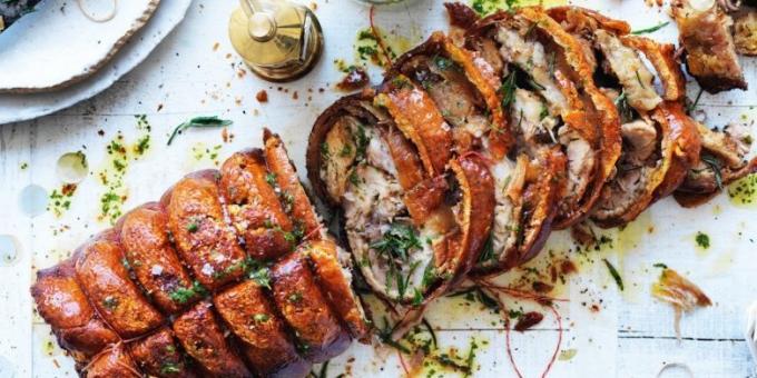 Carne de cerdo en el horno: Porchetta italiano de Jamie Oliver