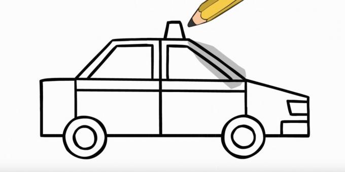 Cómo dibujar un automóvil: dibuja faros y una baliza