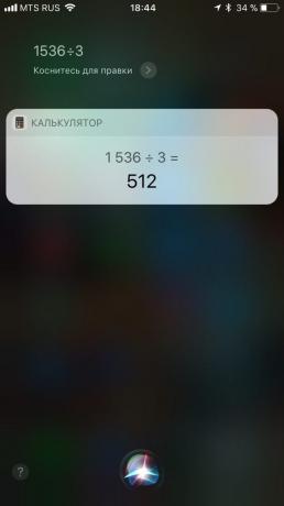 Siri: Calculadora