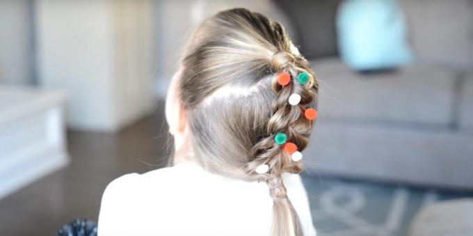 peinados para niñas en el Año Nuevo: Decoraciones de inserción