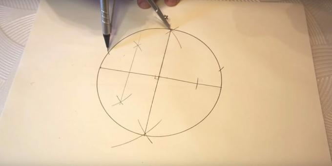 Cómo dibujar una estrella de cinco puntas: marque puntos en la parte superior