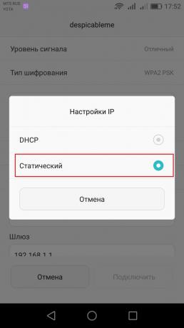 configuración del servidor DNS en Android