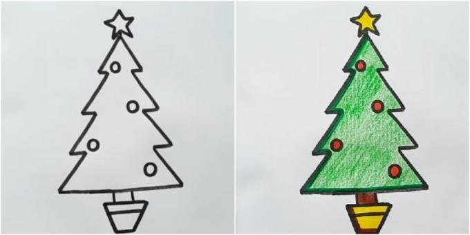 Cómo dibujar un árbol angular con un lápiz o rotulador