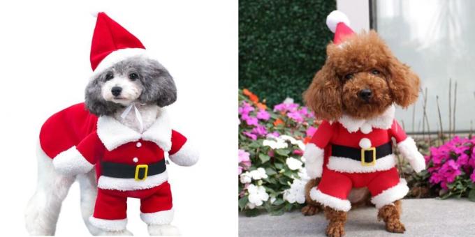 trajes de Navidad para perros Woofing de Santa