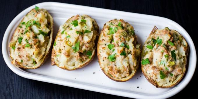 qué comer antes de un entrenamiento: patatas con atún y queso