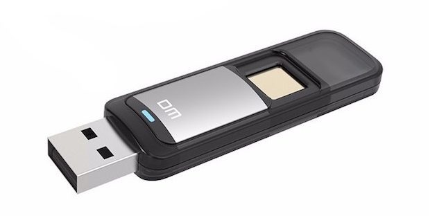 unidad flash USB con lector de huellas digitales