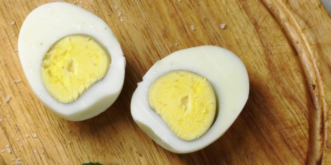 desayuno saludable: huevos duros