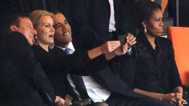 Selfie Obama, Helle Thorning-Schmidt y David Cameron
