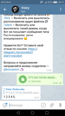 Telegrama-bot Voicy convierte la voz en texto