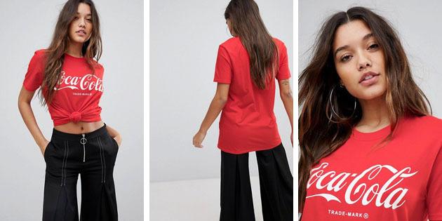 de las mujeres de moda las camisetas de las tiendas europeas: camiseta roja PrettyLittleThing 