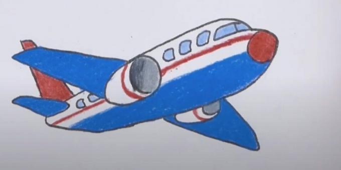 Cómo dibujar un avión: pintar sobre el cristal, el carenado y la cola