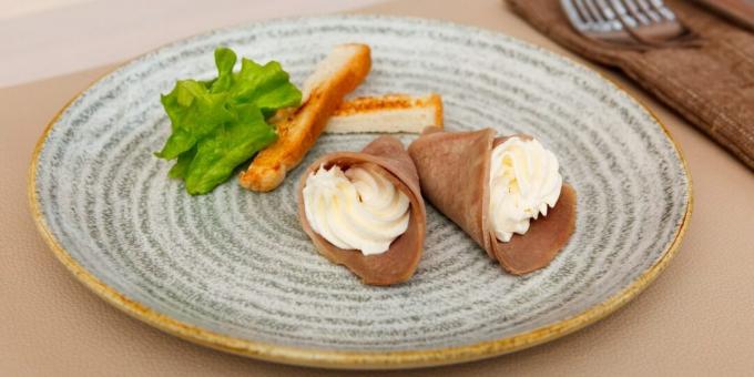 Rollitos de lengua de ternera con queso